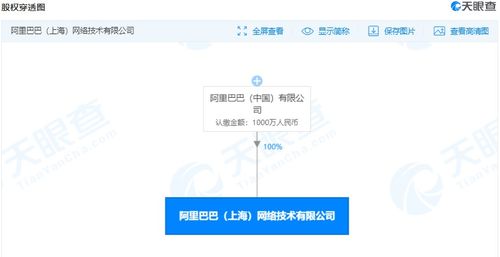 阿里巴巴 上海 网络技术成立,注册资本1000万人民币
